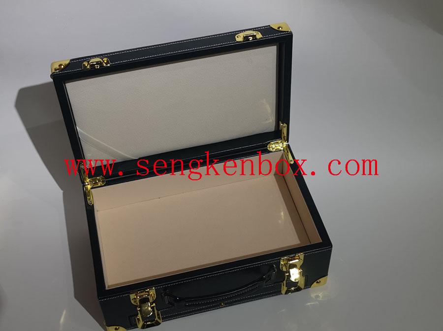 Leather Box with Bimetal Buckle Leather Box with Bimetal Buckle