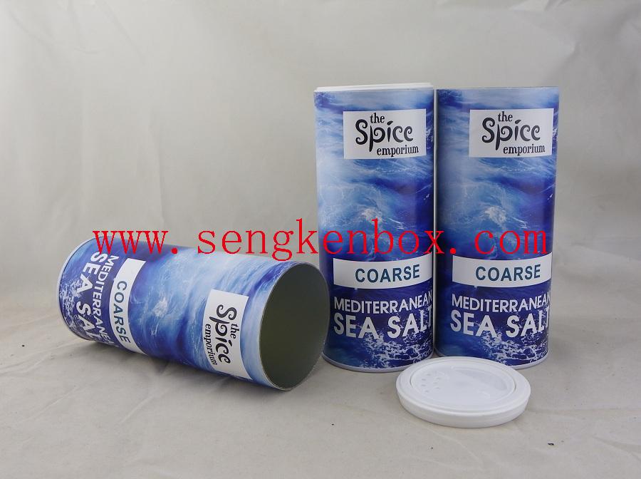 Coarse Sea White Salt Packaging Paper Shaker Tube Coarse Sea White Salt Packaging Paper Shaker Tube