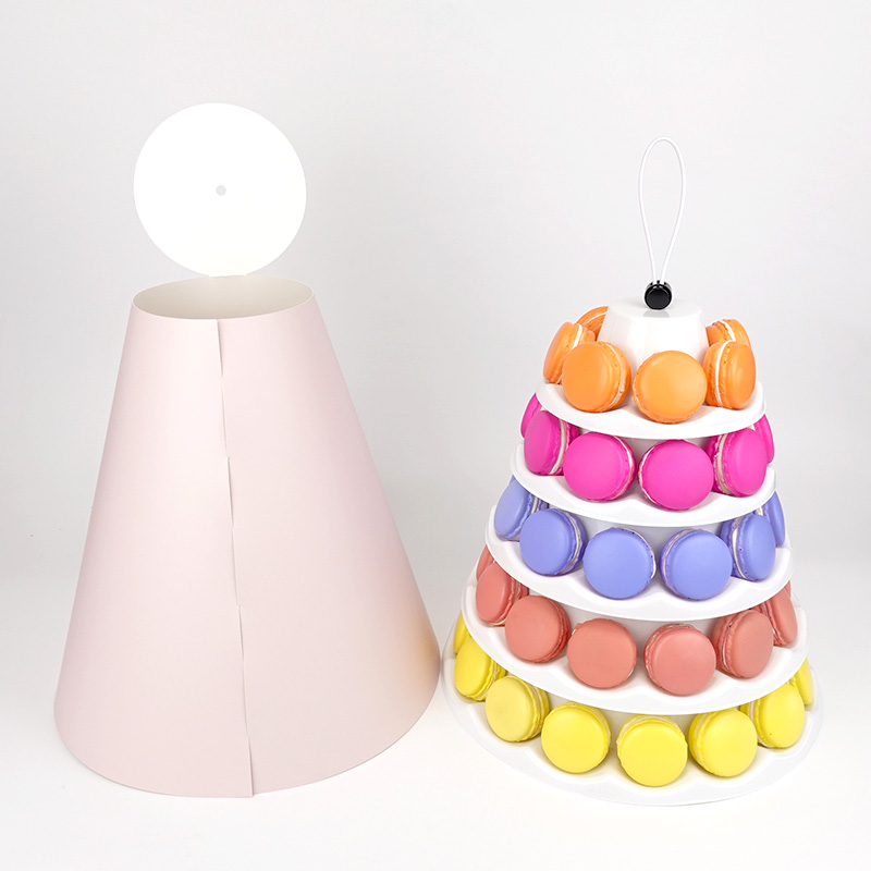 5 tier macaron front display tower
