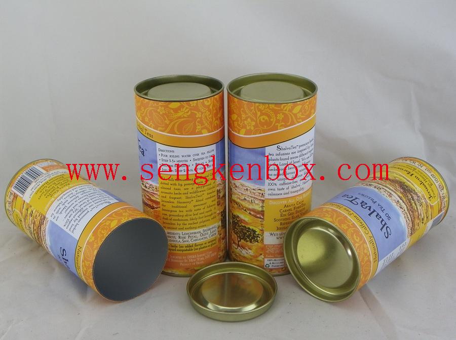 Paper Tube with Tinplate Lid Paper Tube with Tinplate Lid