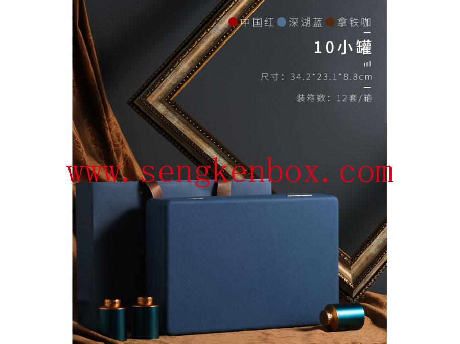 Metal Cans Tea Leather Gift Box Metal Cans Tea Leather Gift Box