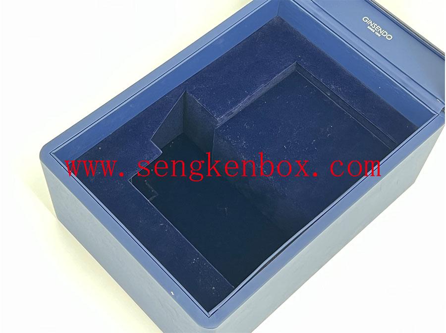 Clamshell Dark Blue Leather Gift Box Clamshell Dark Blue Leather Gift Box