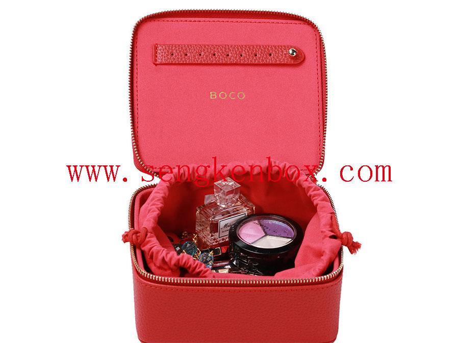 Leather Jewelry Box With Velvet Bag Leather Jewelry Box With Velvet Bag