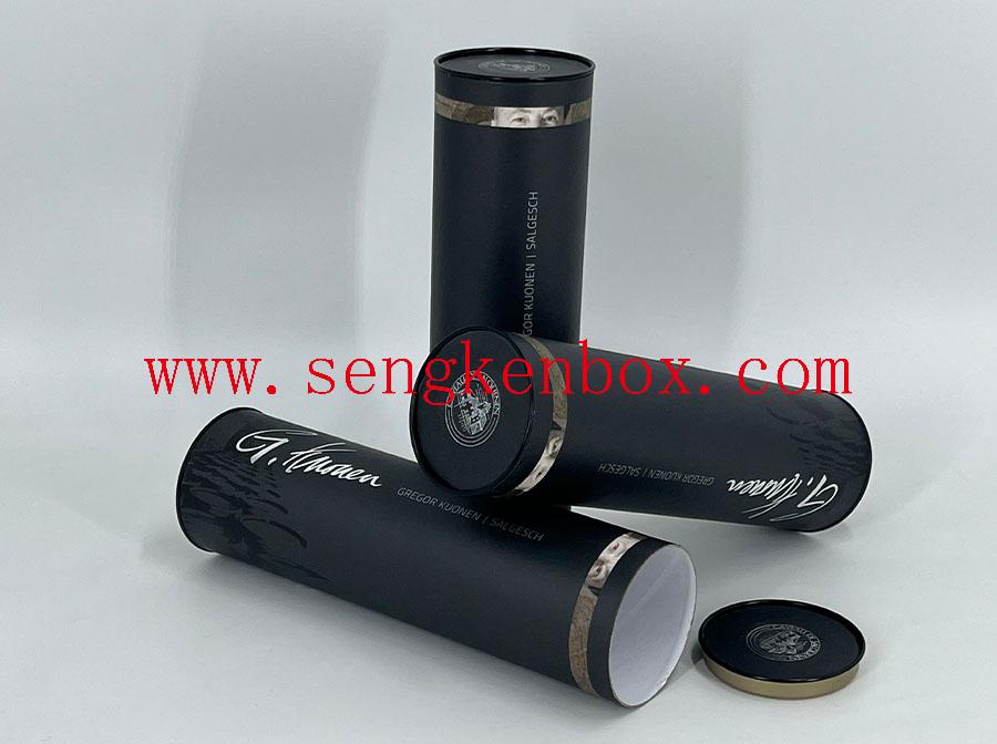Black Roll Edge Paper Cans Packaging