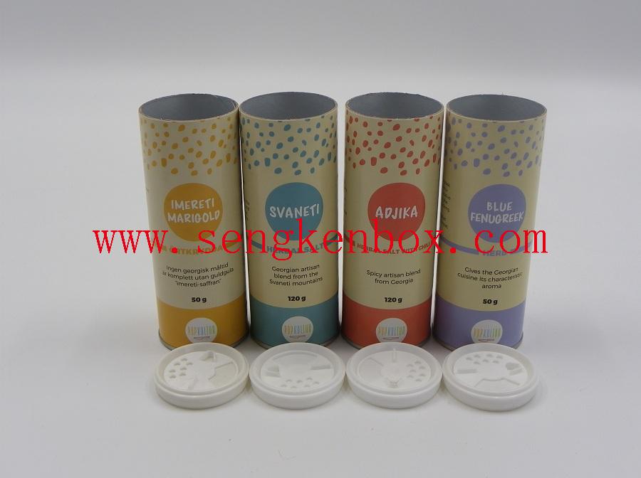 Seasonings Packaging Composite Food Grade Shaker Paper Cardboard Tube