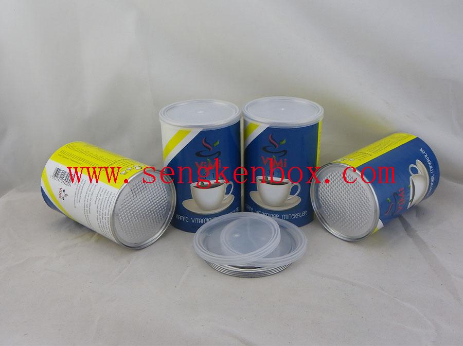 Paper Cans With Blue Yellow