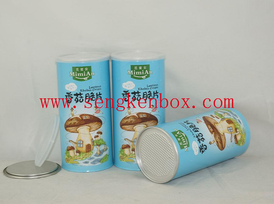 Lentinus Chip Food Packaging Paper Cans