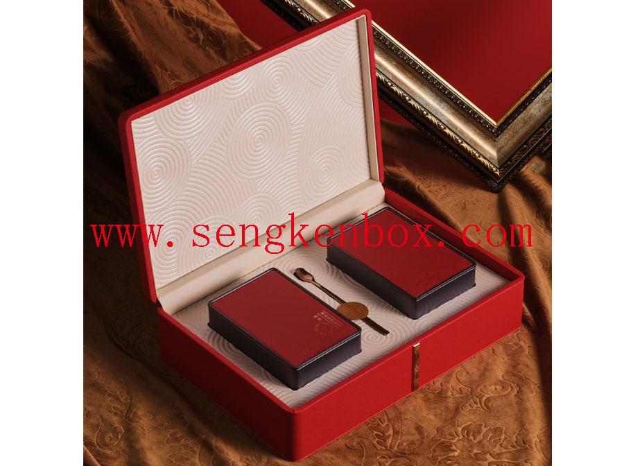 China Red Packaging Leather Box China Red Packaging Leather Box