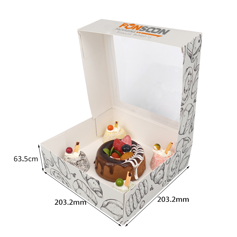 Custom paper box for dessert cakes