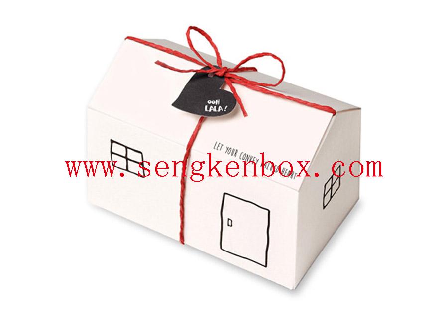 Foldable House Shaped Paper Box Foldable House Shaped Paper Box