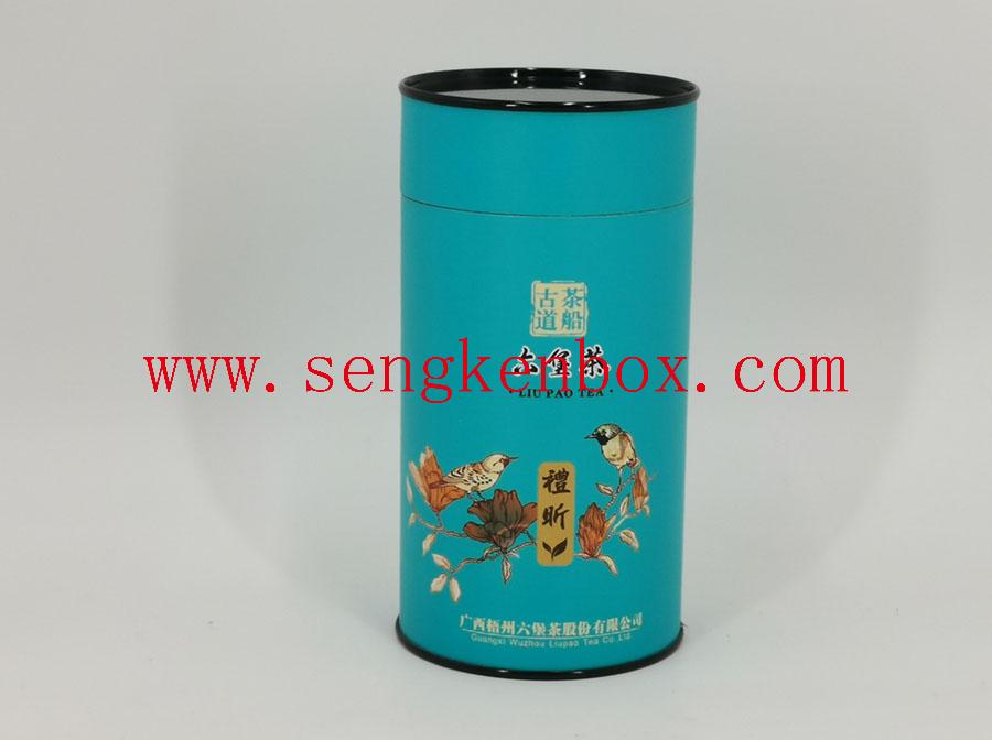 Blue Green Tea Paper Cans Packaging Blue Green Tea Paper Cans Packaging