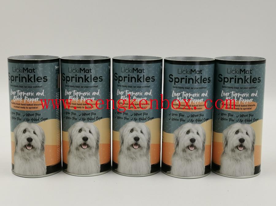 Pets Biscuit Food Packing Paper Shaker Cardboard Canister 