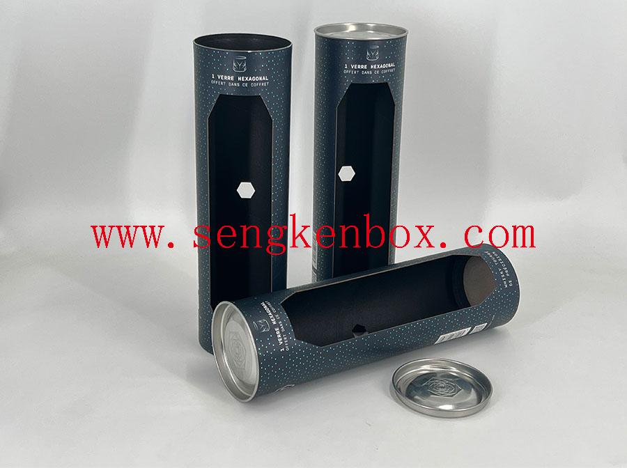 Paper Tube With Metal Lid Paper Tube With Metal Lid