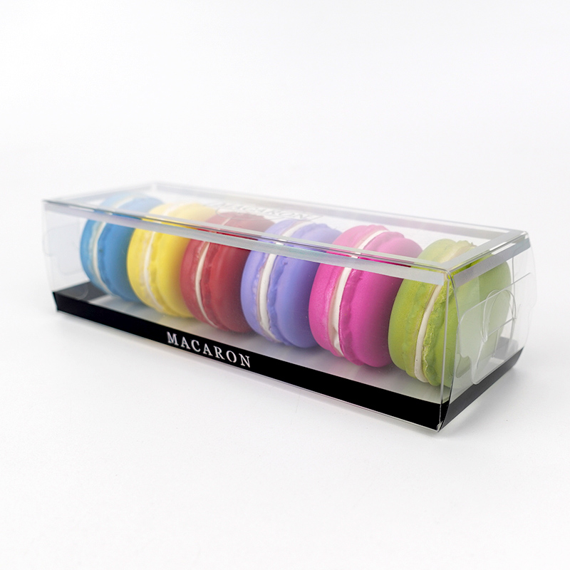 6 macarons clear PET plastic box