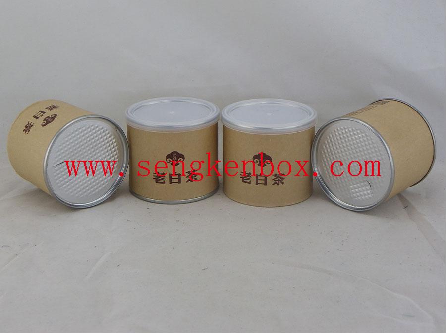 Old White Tea Packaging Paper Cans