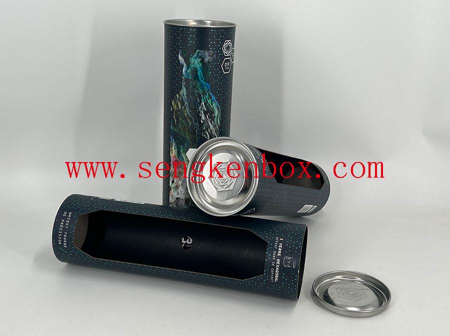 Paper Tube With Metal Lid Paper Tube With Metal Lid
