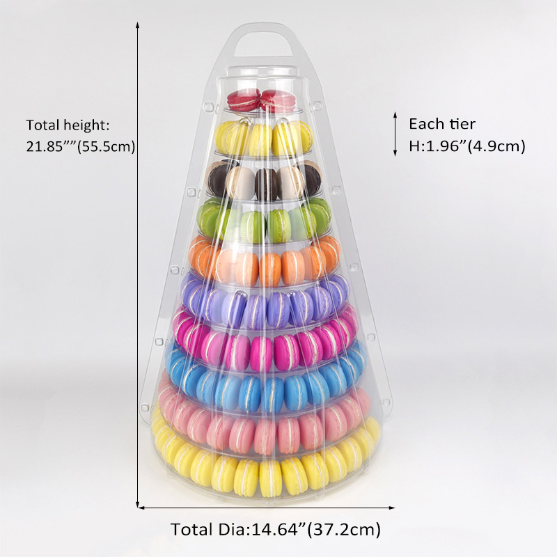 10 tier macaron tower with carrying case