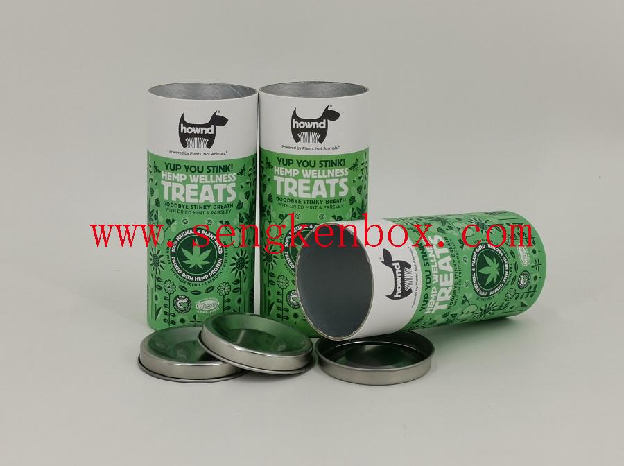 Rolled Edge Marijuana Food Paper Tube Packaging with Insert Lid Rolled Edge Marijuana Food Paper Tube Packaging with Insert Lid