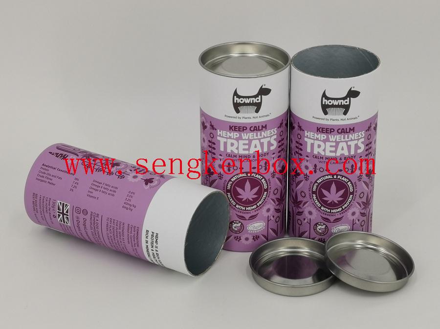 Cylinder Metal End Animal Foodstuffs Packaging Paper Cardboard Cans Cylinder Metal End Animal Foodstuffs Packaging Paper Cardboard Cans