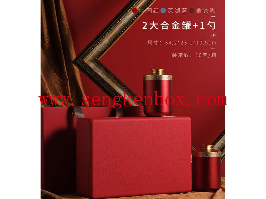 China Red Packaging Leather Box China Red Packaging Leather Box