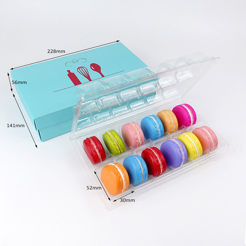 12 macarons paper box