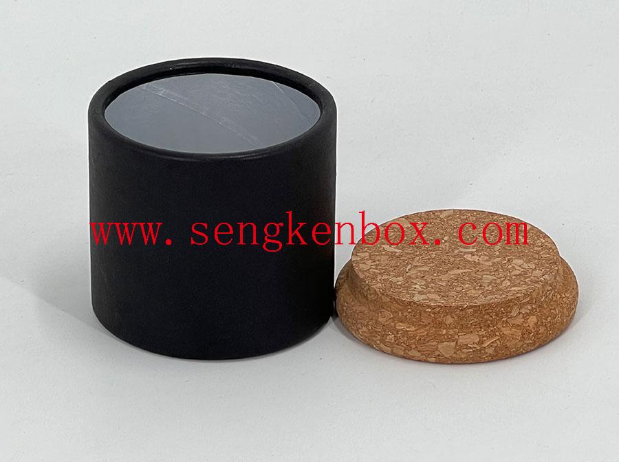Paper Tube Packaging With Wooden Lid Paper Tube Packaging With Wooden Lid