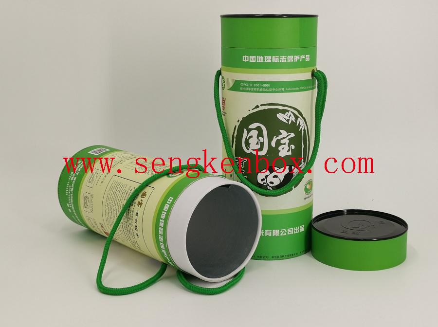 Rolled Edge Cardboard Metal Top Paper Rice Cans with Handle Rolled Edge Cardboard Metal Top Paper Rice Cans with Handle