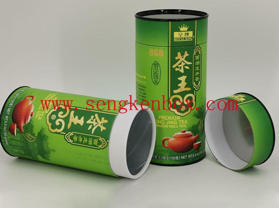 Green Longjing Tea Paper Cans Green Longjing Tea Paper Cans