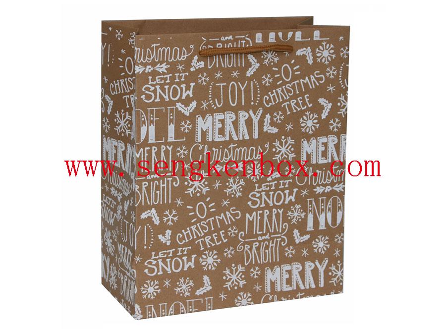 Letter Pattern Kraft Paper Bag Letter Pattern Kraft Paper Bag