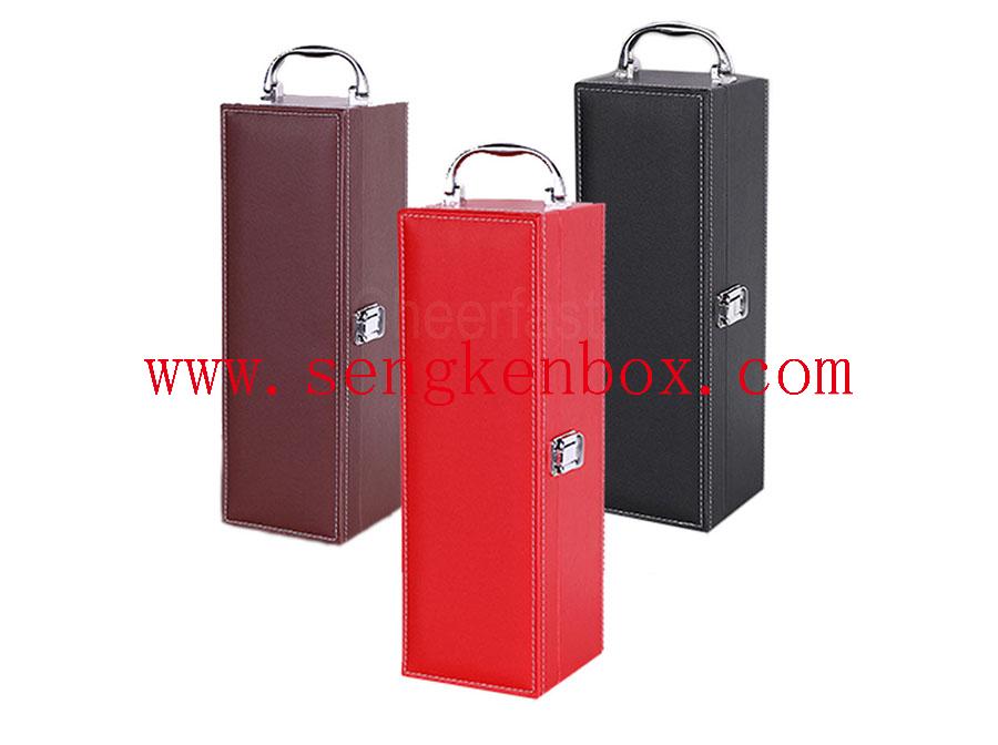 Leather Box With 4pcs Wine Accessory Leather Box With 4pcs Wine Accessory