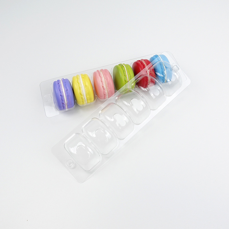 6 macarons clear blister tray
