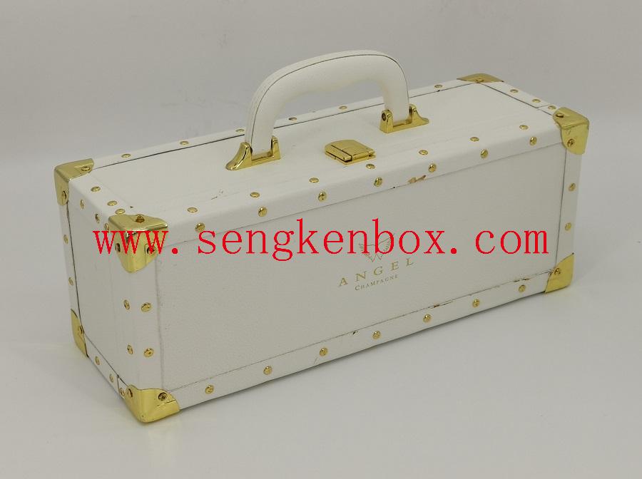 Champagne Wine Packaging Leather Box