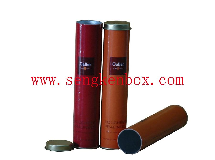 Mendiants Truffles Orangettes Packaging Paper Tube with Tin Hat Lid Mendiants Truffles Orangettes Packaging Paper Tube with Tin Hat Lid