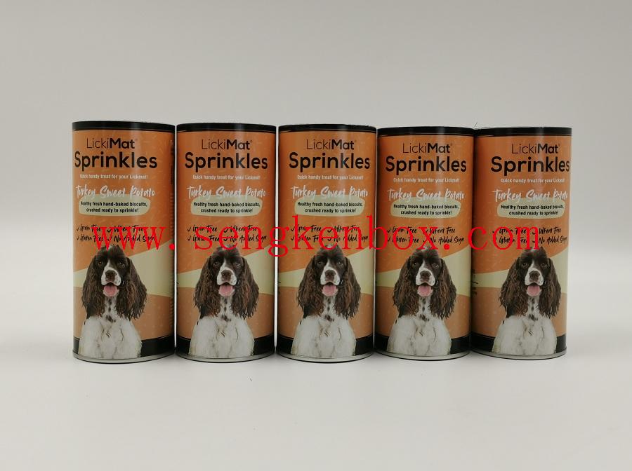 Composite Pets Dog Food Biscuit Packaging Shaker Paper Canister