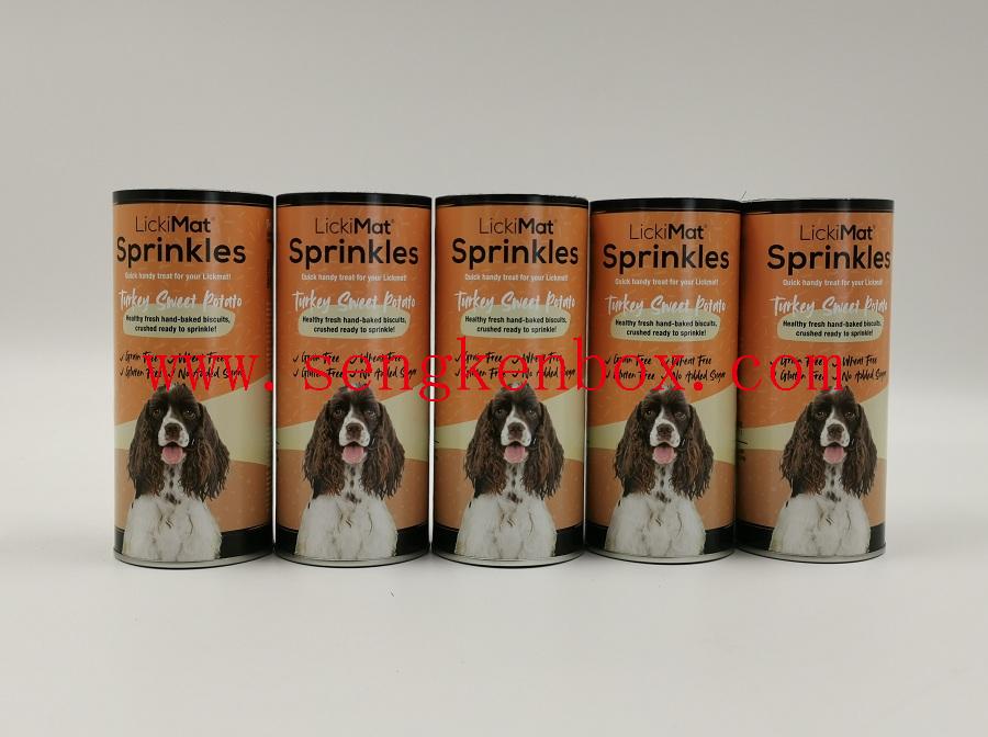 Composite Pets Dog Food Biscuit Packaging Shaker Paper Canister Composite Pets Dog Food Biscuit Packaging Shaker Paper Canister