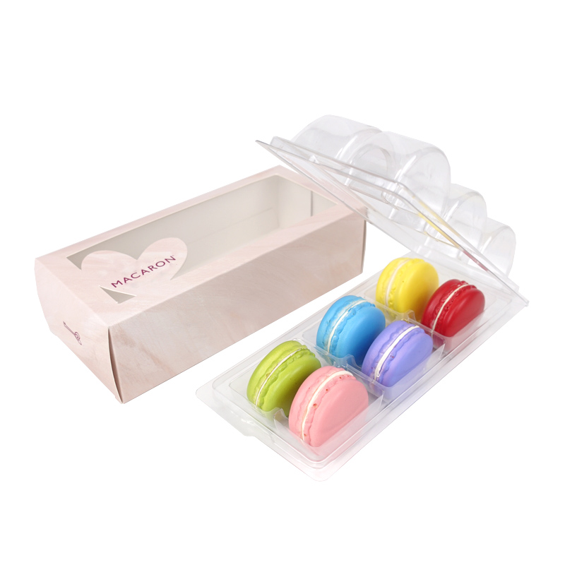 6 macaron paper box with inserts