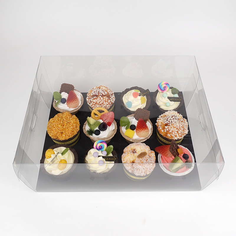 12 cupcakes plastic gift box