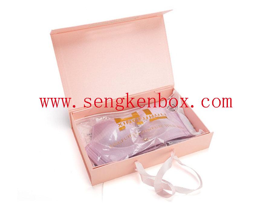 Kraft Paper Case With Ribbon Handle Kraft Paper Case With Ribbon Handle