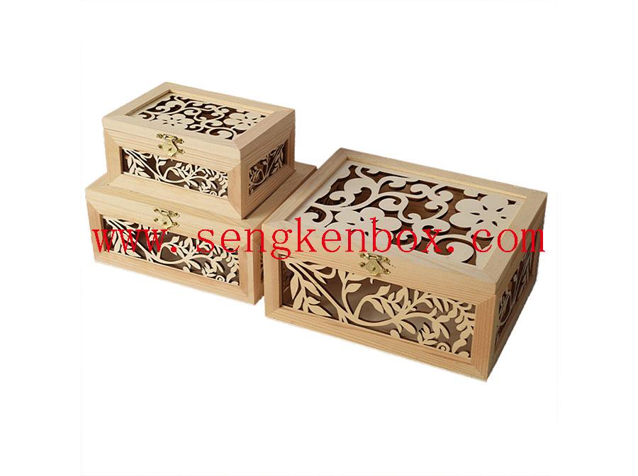 Packaging Wooden Box With Pattern Hollowing Packaging Wooden Box With Pattern Hollowing
