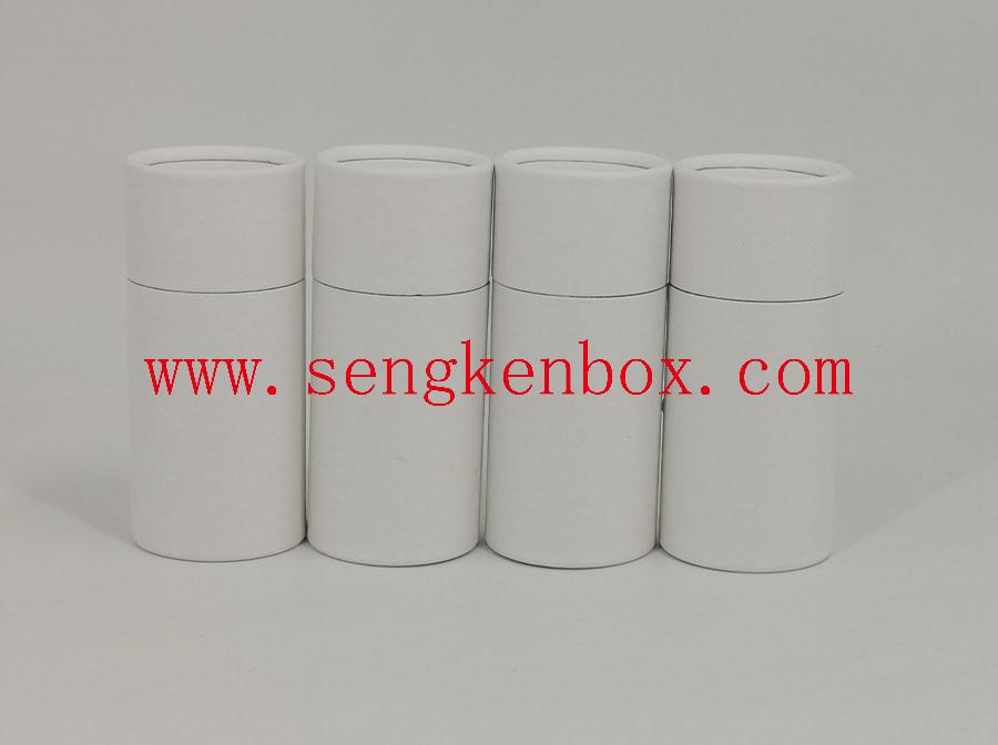 White Cylinder Cardboard Box