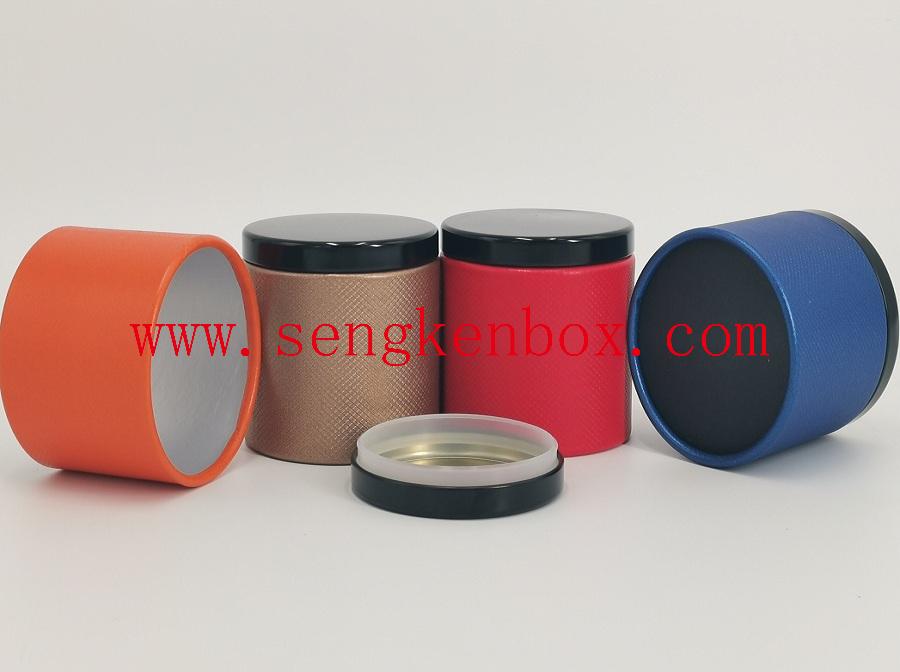 Food Grade Rolled Edge Paper Cardboard Cans with Metal Lid Food Grade Rolled Edge Paper Cardboard Cans with Metal Lid
