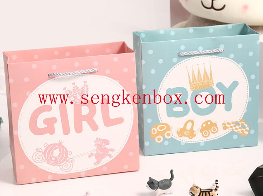 Blue Pink Paper Kraft Paper Bag Blue Pink Paper Kraft Paper Bag