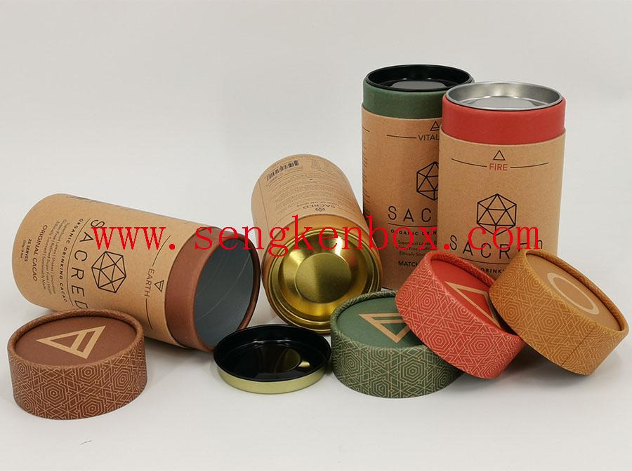 Food Grade Paper Cacao Canister Food Grade Paper Cacao Canister
