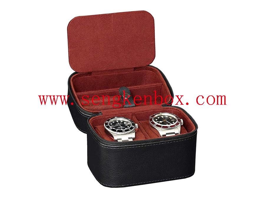 Zipper Jewelry Watch Leather Box