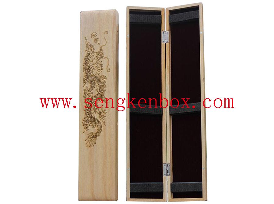 Wooden Box Packaging With Dragon Motif Wooden Box Packaging With Dragon Motif