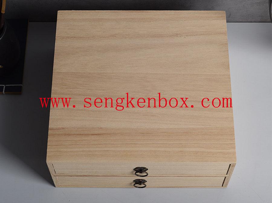 Packaging Wooden Box With Double Drawer Packaging Wooden Box With Double Drawer