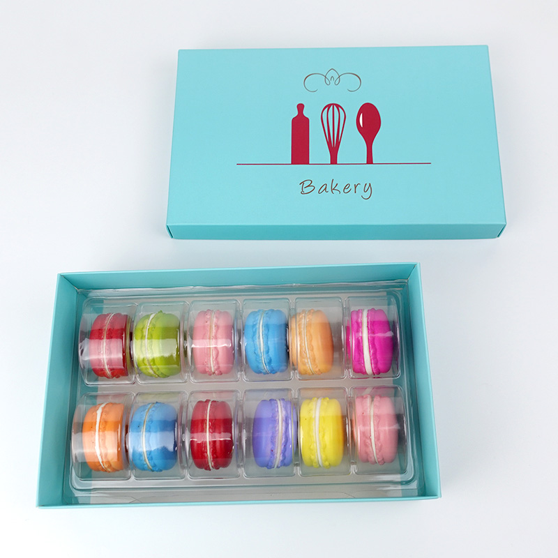 12 macarons paper box