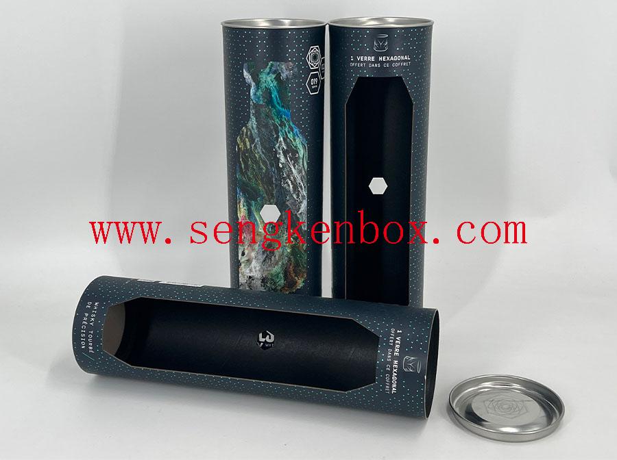 Black Front Hollowed-Out Roll Edge Paper Tube Black Front Hollowed-Out Roll Edge Paper Tube