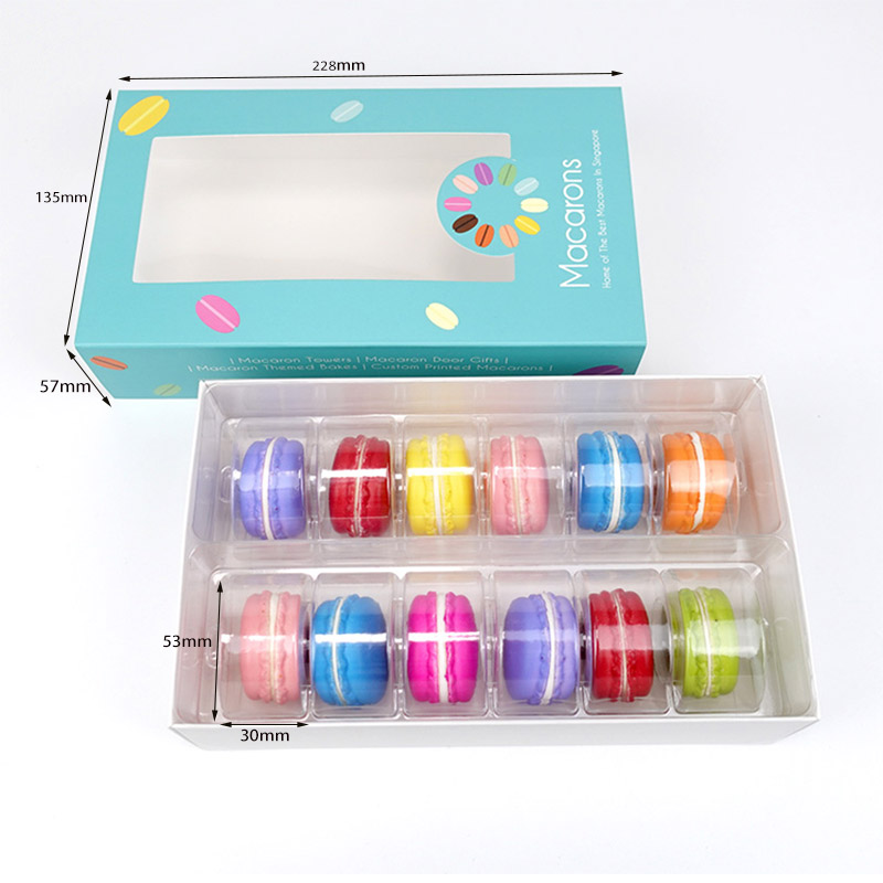 12 macaron paper drawer box