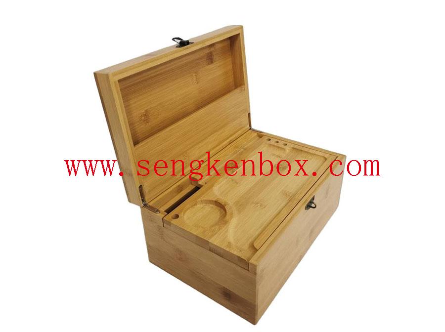 Packaging Wooden Box With Rolling Tray Packaging Wooden Box With Rolling Tray